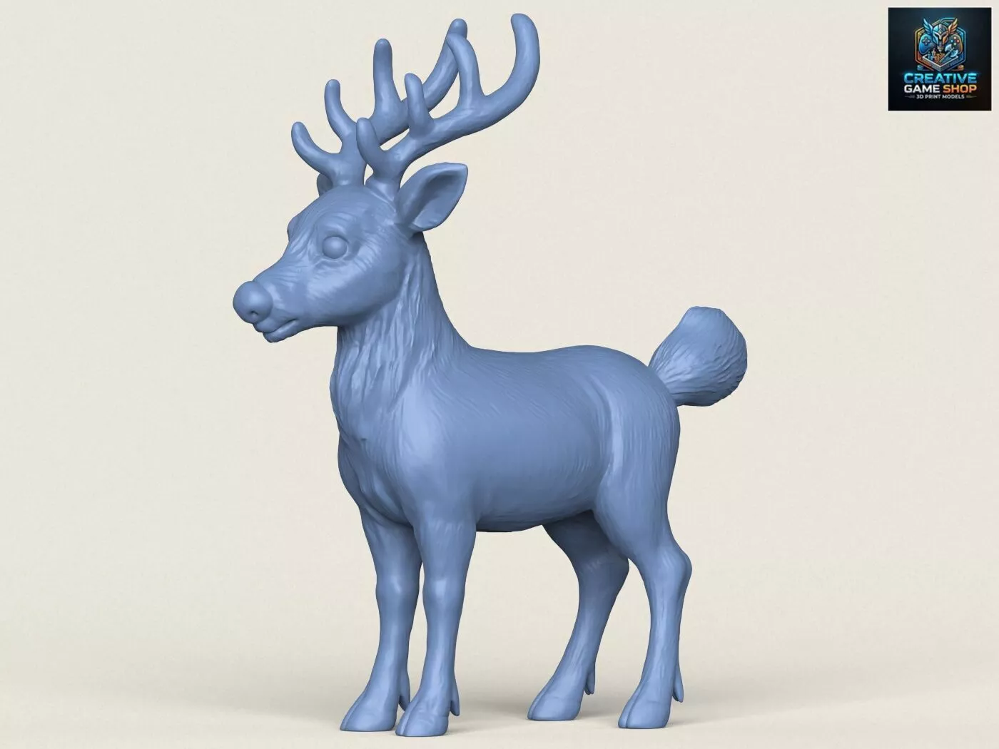 Cartoon Reindeer 3D print model