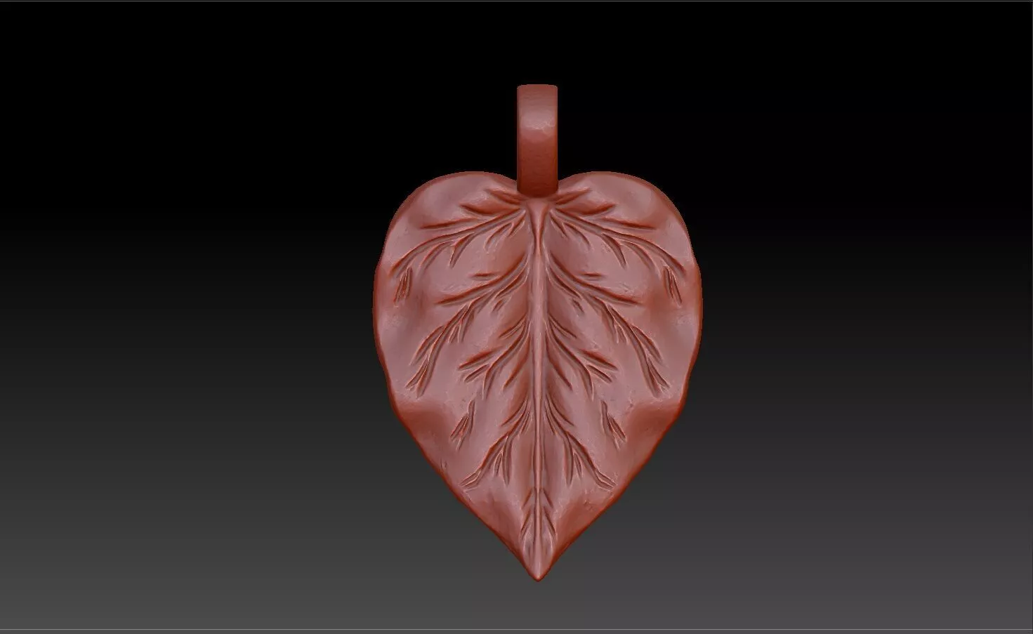 leaf gold pendant 3D print model
