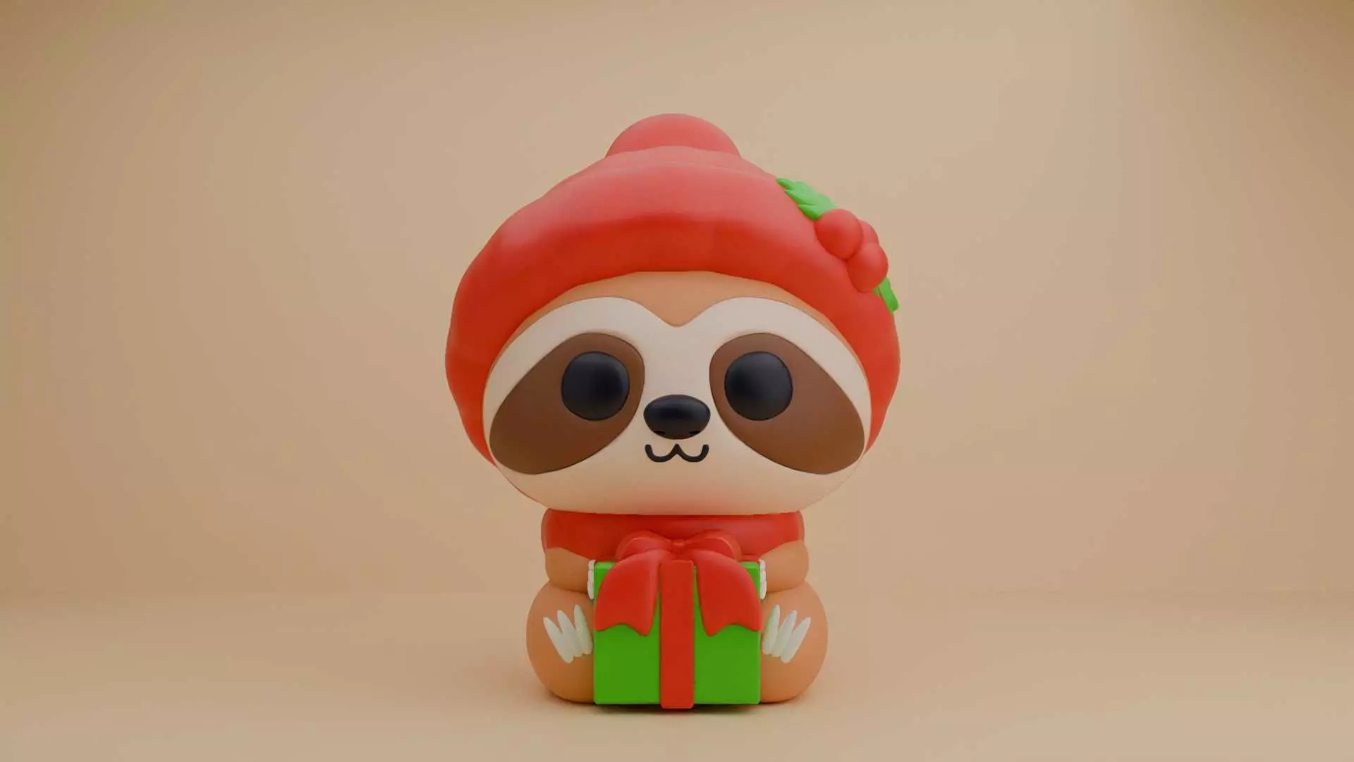 Christmas sloth 07 3D print model