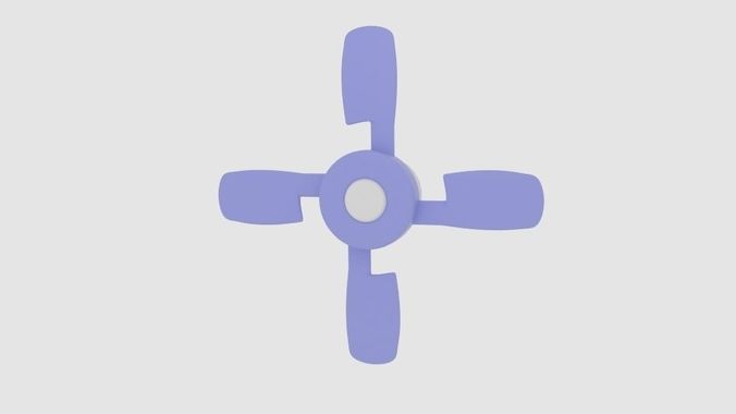 Fanfan With Motor Low-poly 3D model