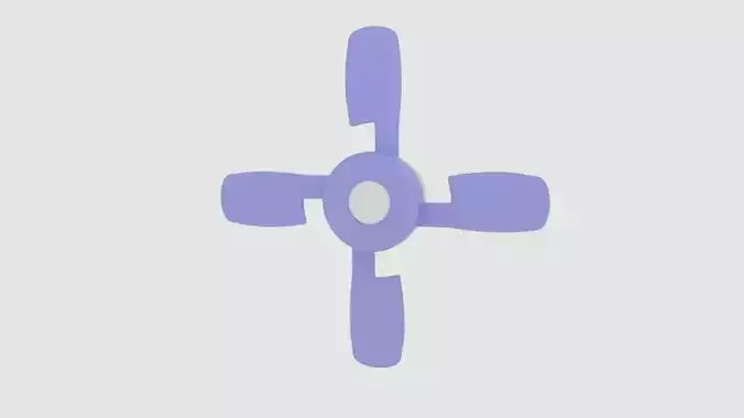 Fanfan With Motor Low-poly 3D model