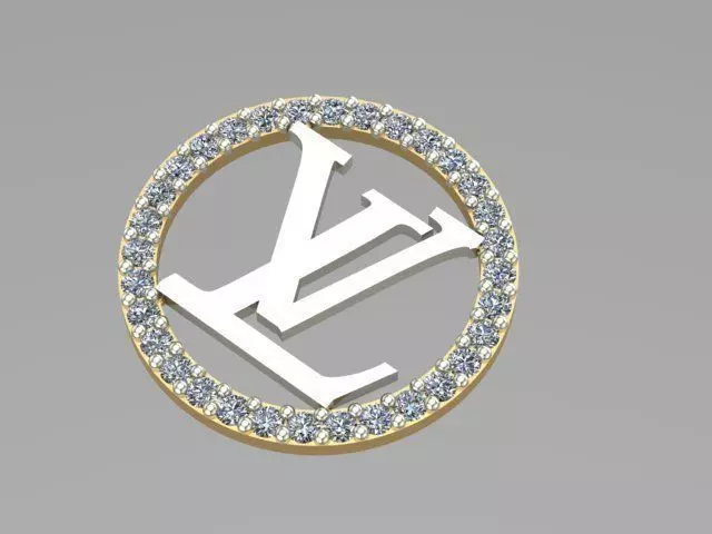 lv pendant  3D print model_0