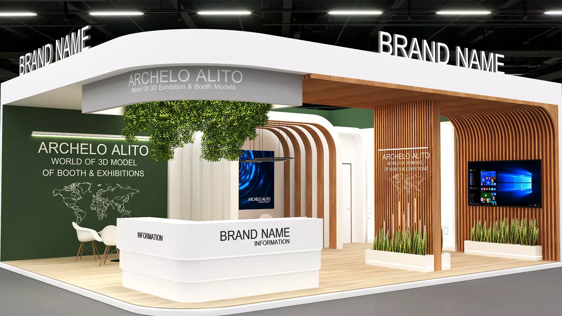 stall booth design 3D model