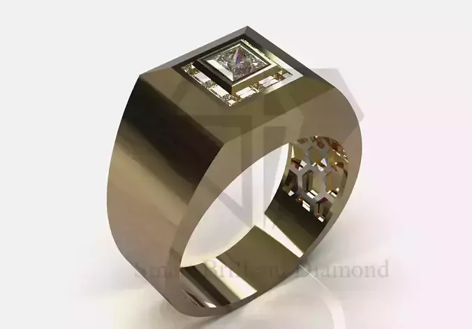 Jewelry cad stl men ring model mr0335 3D print model