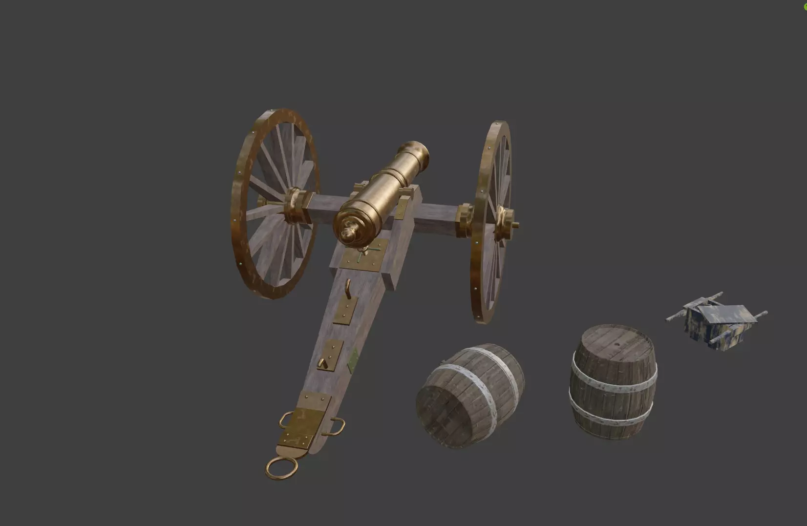 Victorian cannon British era 3D model