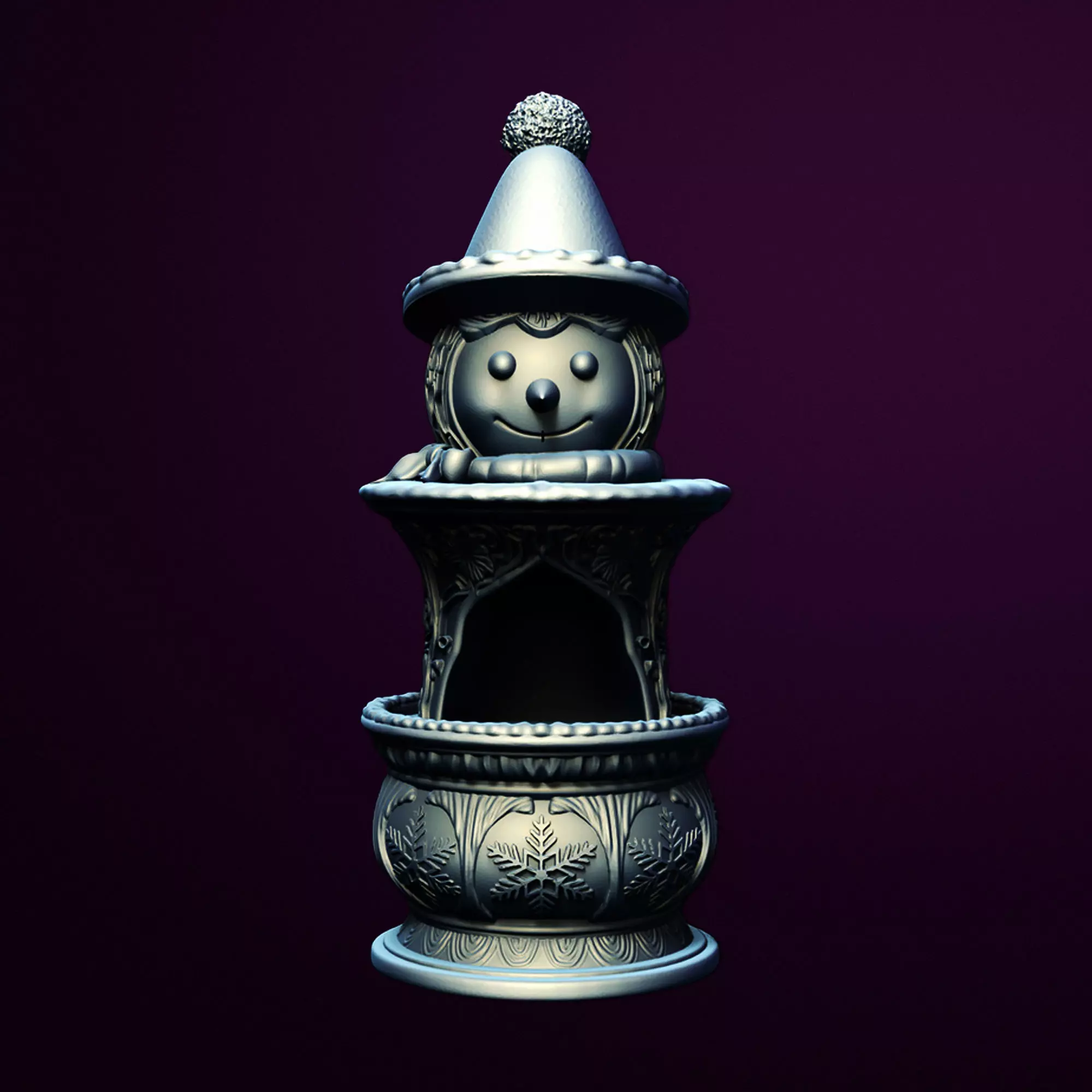 Snowflake Candle Holder 3D Printable STL File 3D print model