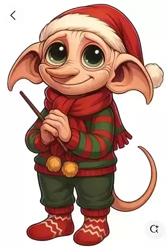 Christmas Elf Helper - Cute Stylized Holiday Character 3D Model