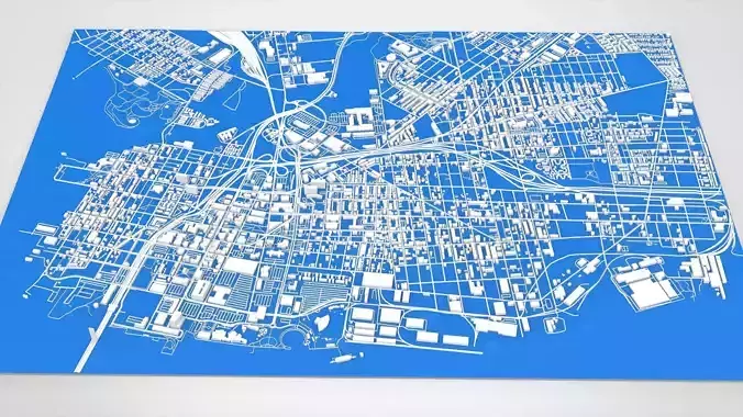 Cityscape Camden New Jersey USA 3D model 3