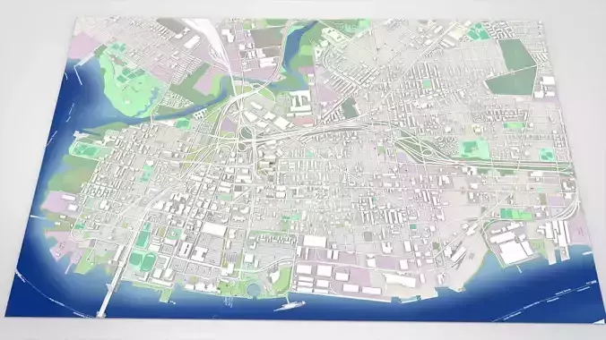 Cityscape Camden New Jersey USA 3D model