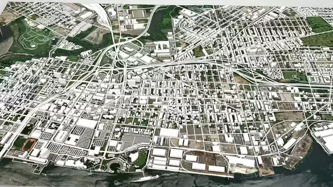 Cityscape Camden New Jersey USA 3D model 2