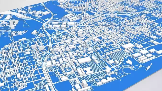 Cityscape Camden New Jersey USA 3D model 6