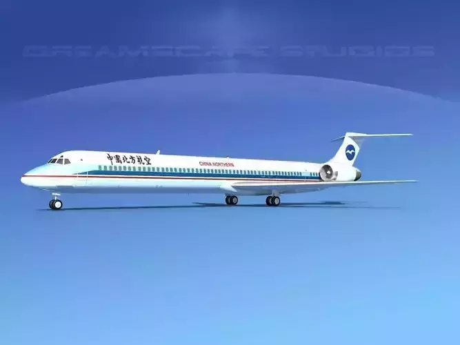 McDonnell Douglas MD-90 China Northern 3D model