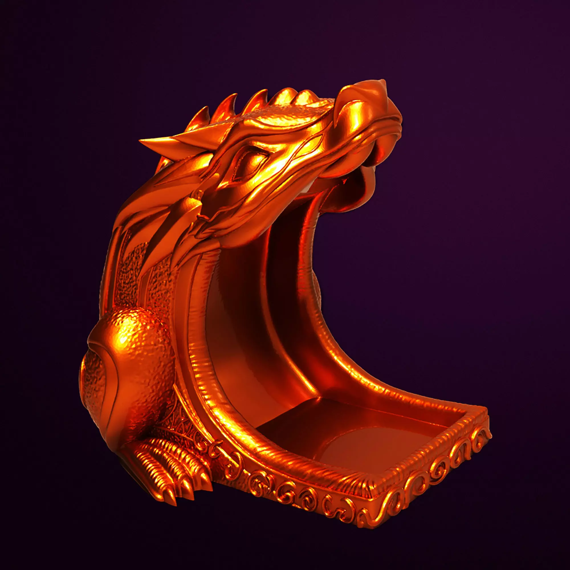 Draco Dock Dragon Coasters Holder 3D Printable STL File 3D print model