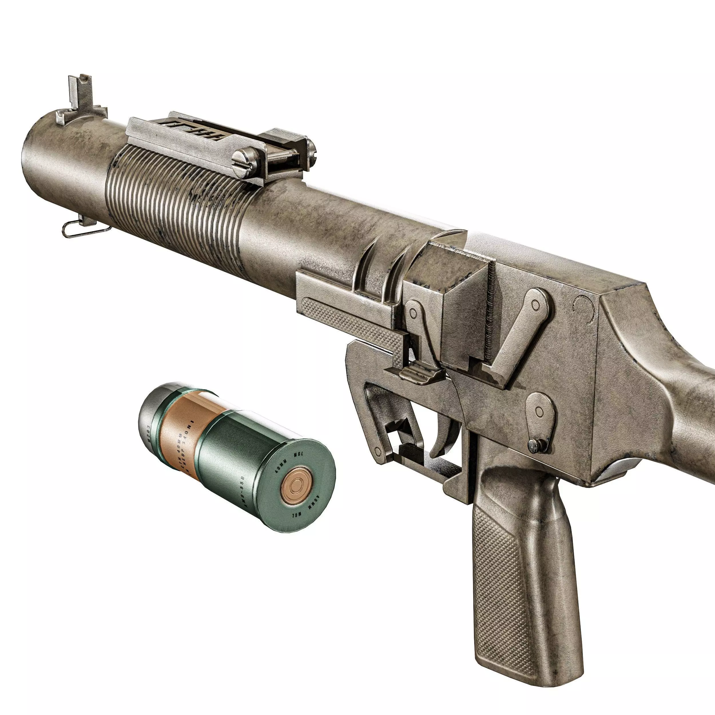 SingaPore CIS Grenade Launcher Low-poly 3D model