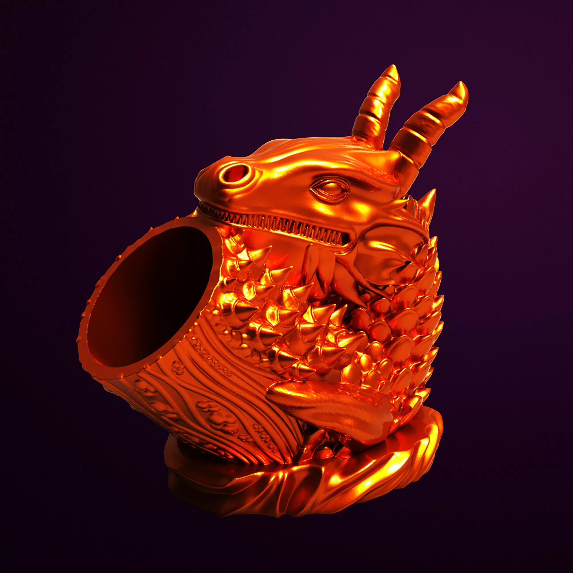Fantasy Dragon Bottle Holder 3D Printable STL File 3D print model