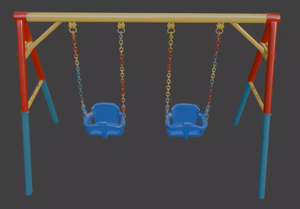 Playground Swing Set 3D model