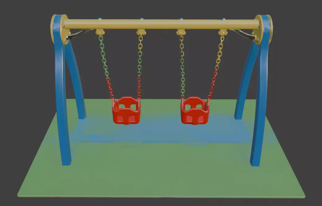 Playground Swing Set 3D model