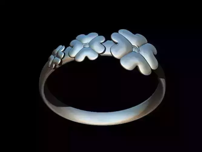 Flowers Ring 3D Model for 3D Printer
