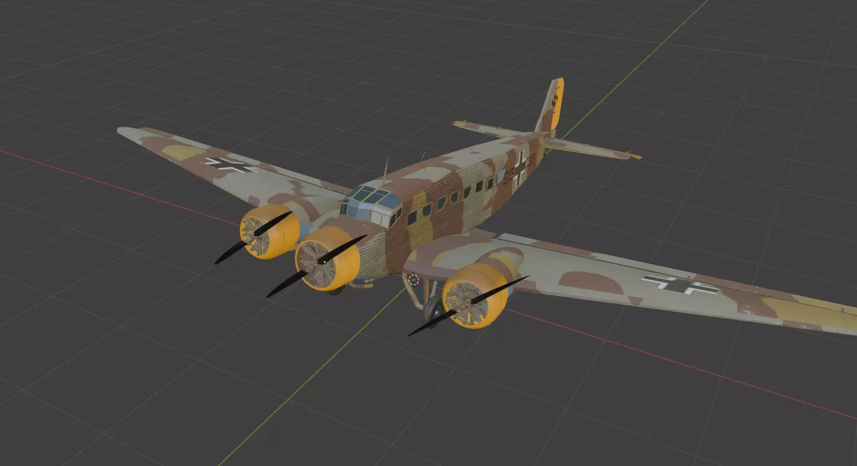 Junkers Ju52 summer paint 3D model