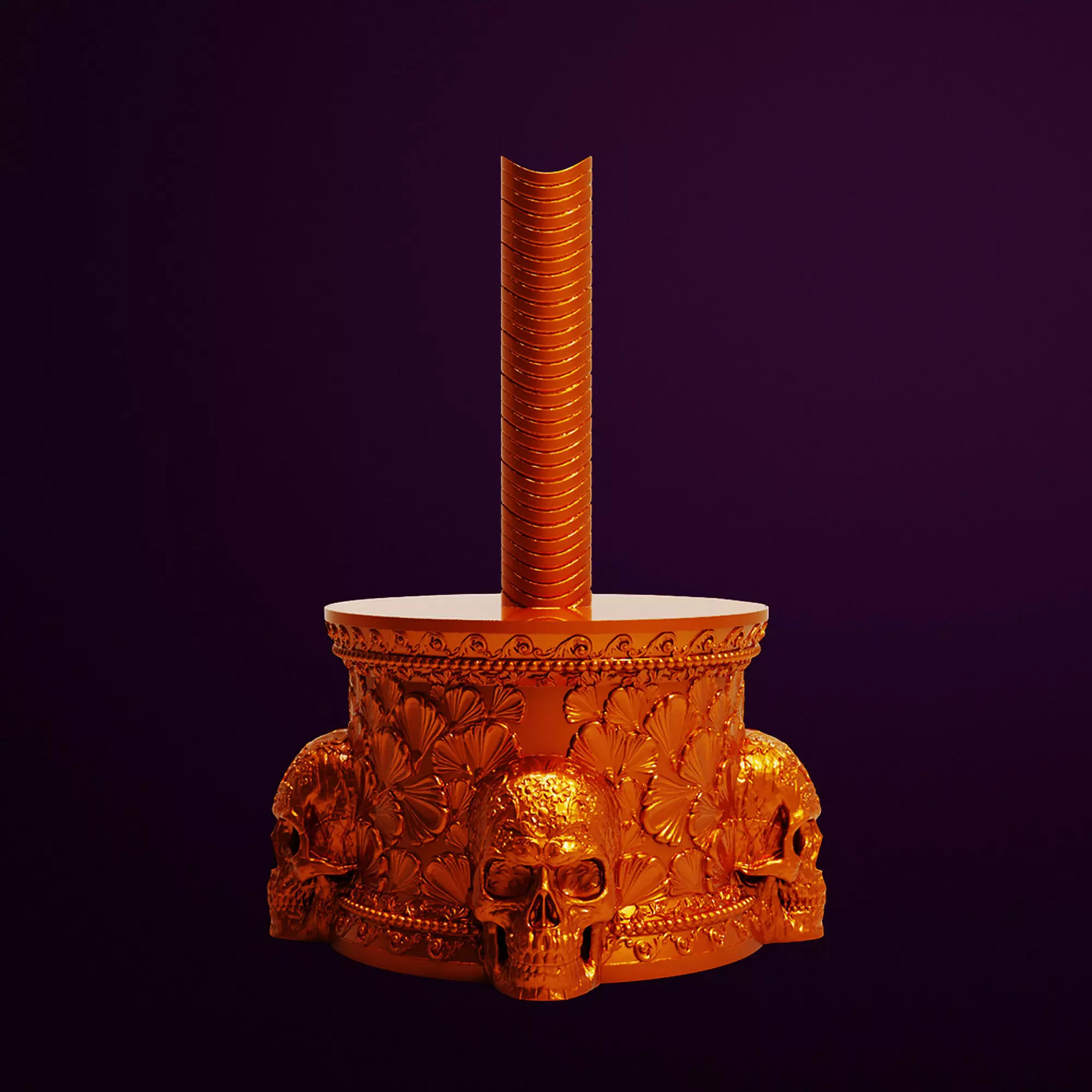 Throne Petals Bone Tissue Paper Holder 3D Printable STL File 3D print model