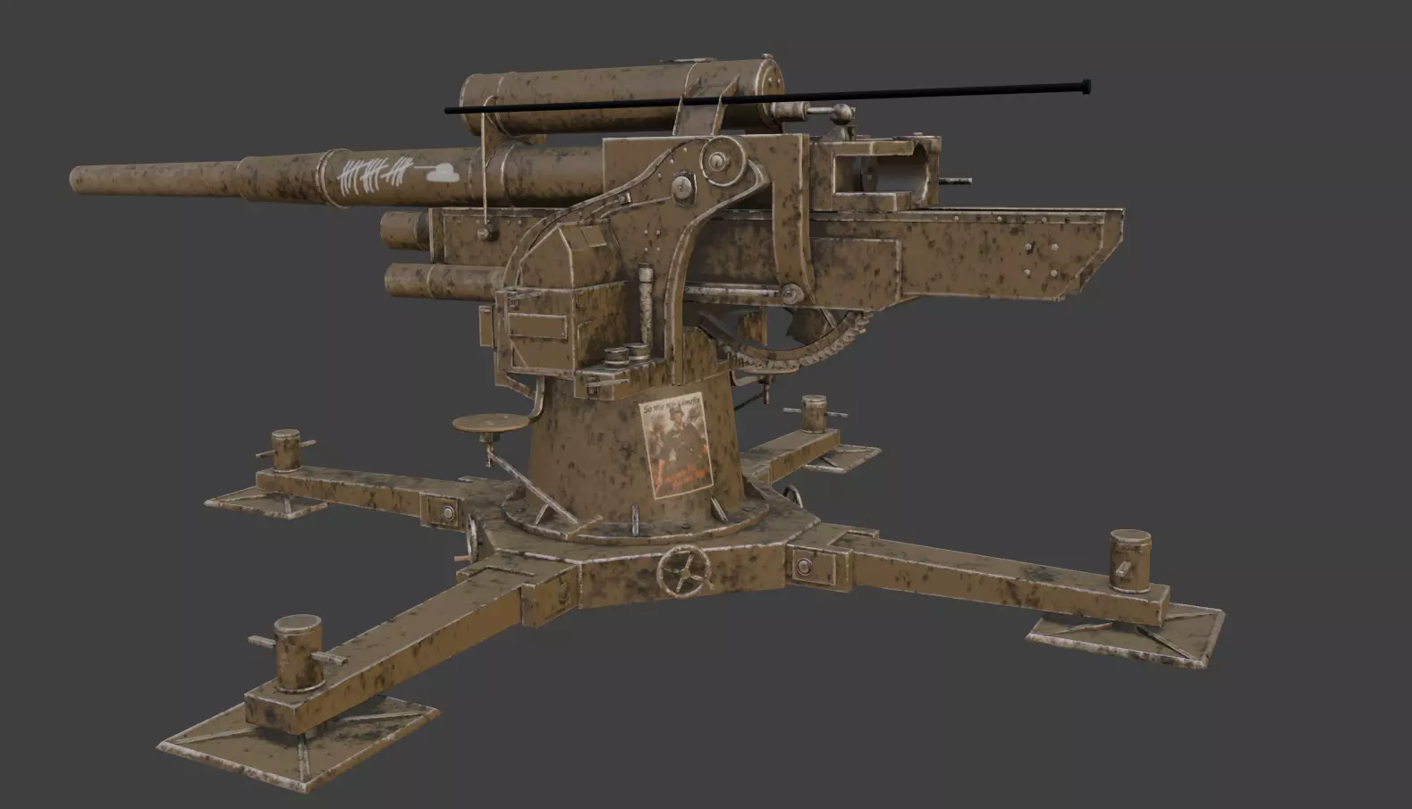 Flak88 Afrikakorps cammo 3D model
