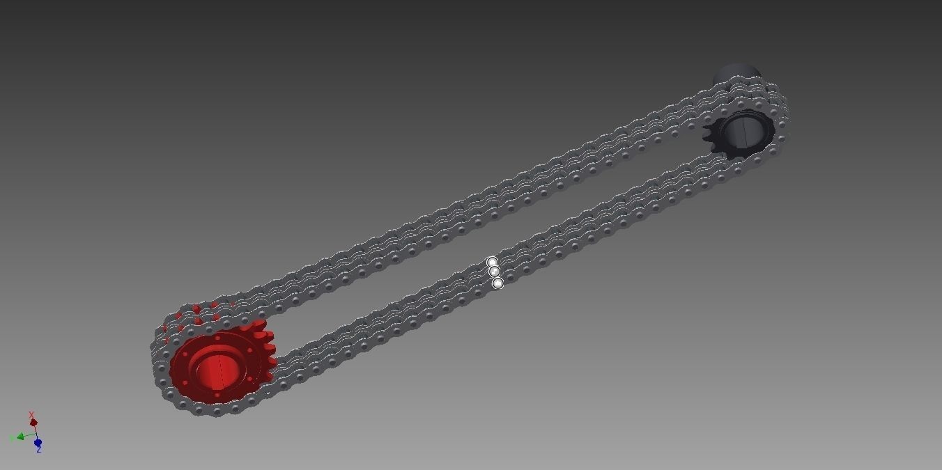 chain transmission 3D model