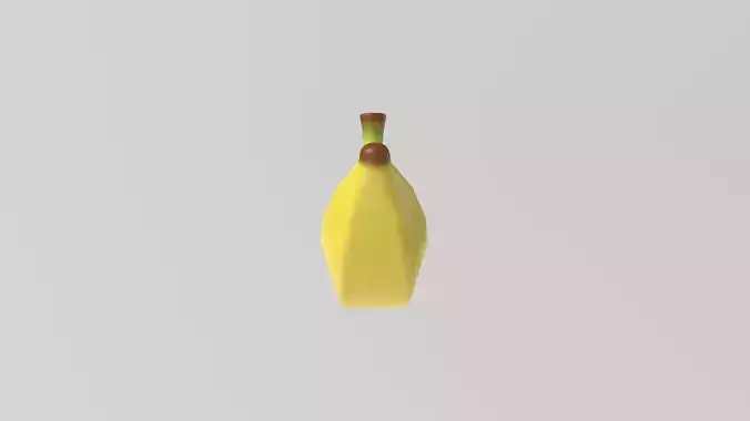 Stylized Low-Poly Banana Low-poly 3D model 5