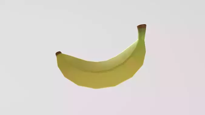 Stylized Low-Poly Banana Low-poly 3D model 7