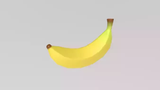 Stylized Low-Poly Banana Low-poly 3D model 6