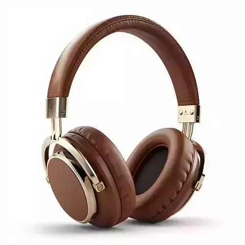 Retro Classic OverEar Headphones 3D Model