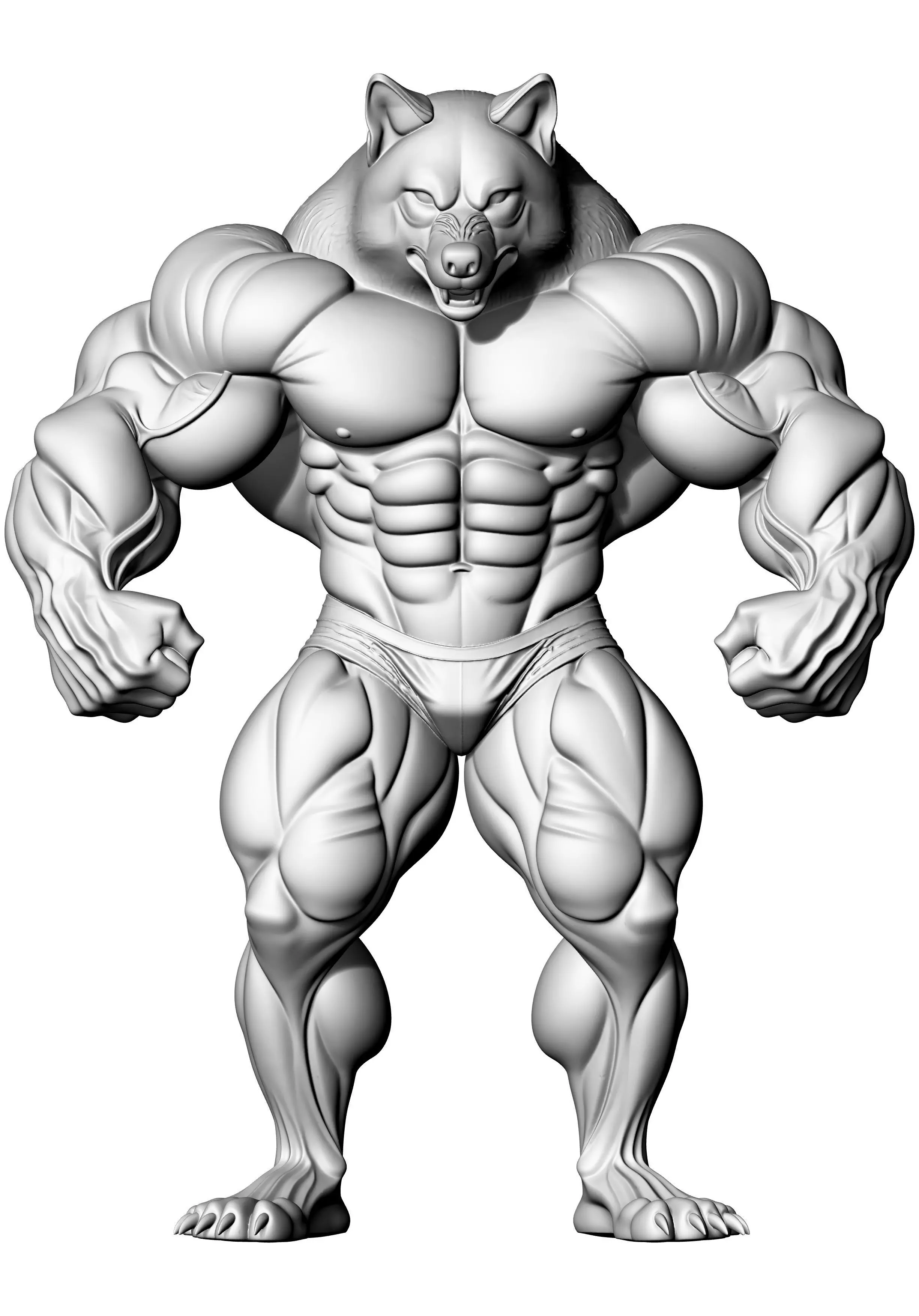 Big Wolf Powerful Wild and Majestic 3D print model