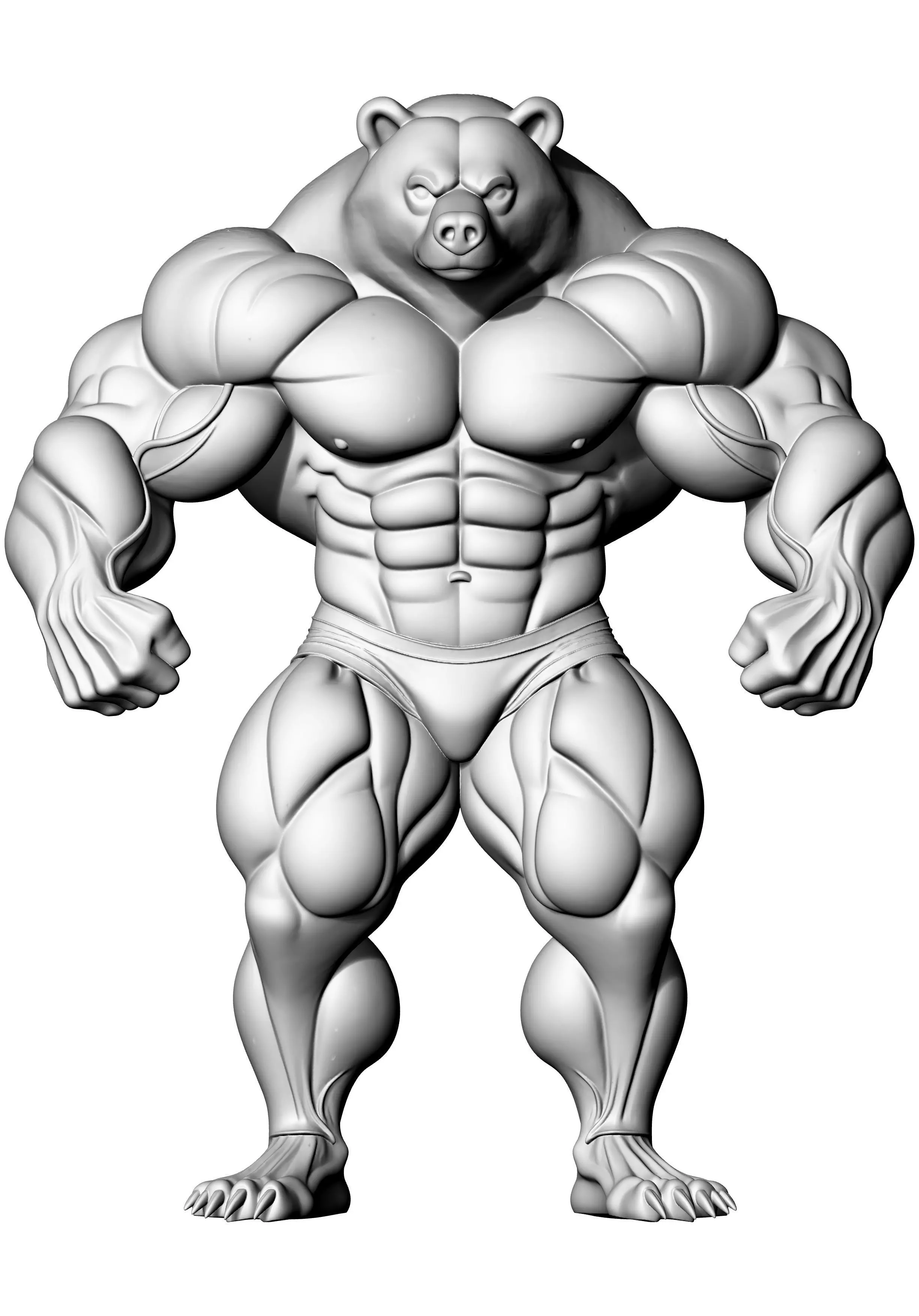 Big Bear Strong Calm and Powerful 3D print model