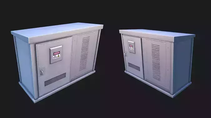 Utility Box Low-poly 3D model