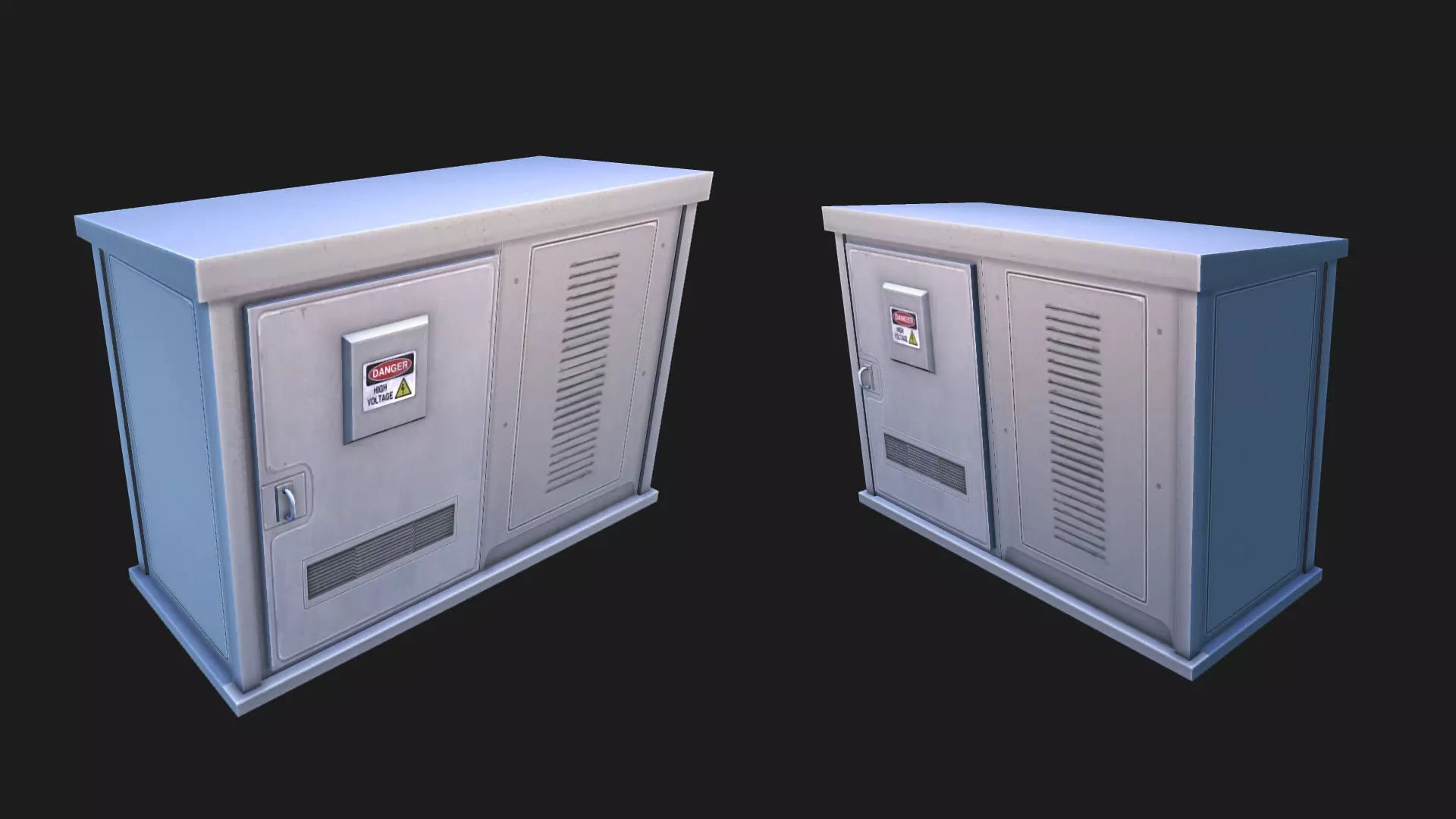 Utility Box Low-poly 3D model_0
