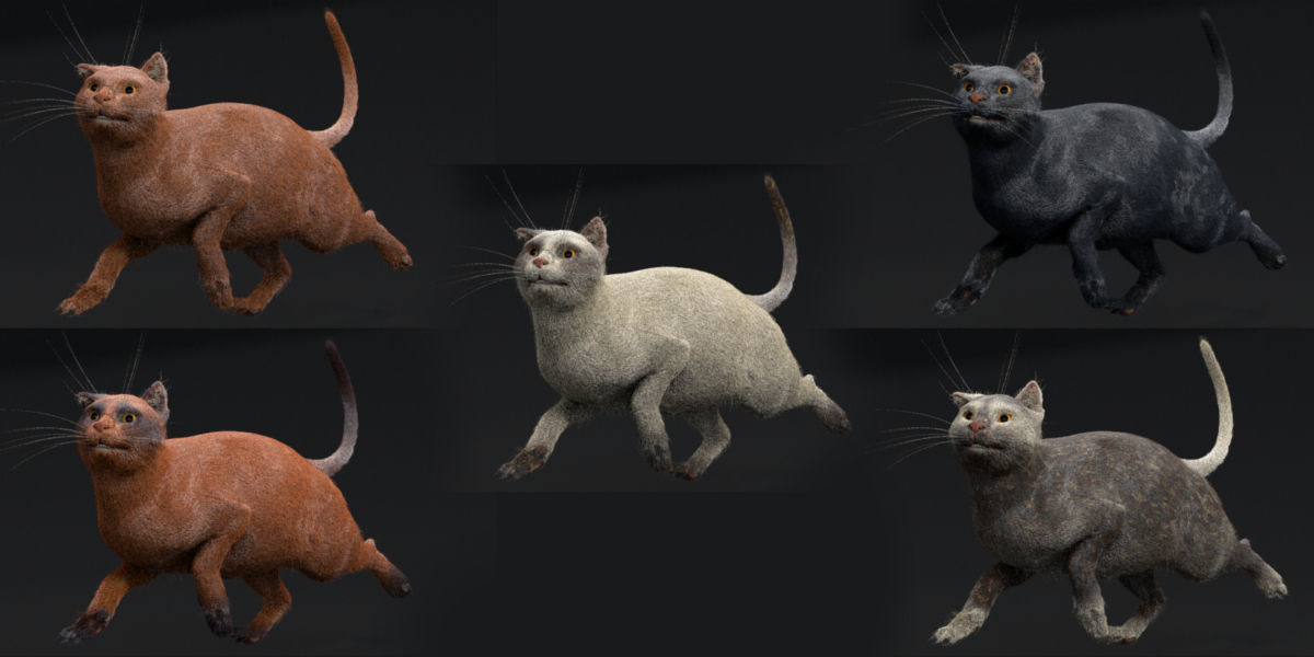 Customizable Rigged Cat 3D model_3