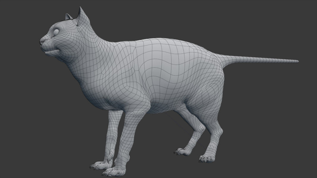 Customizable Rigged Cat 3D model_7