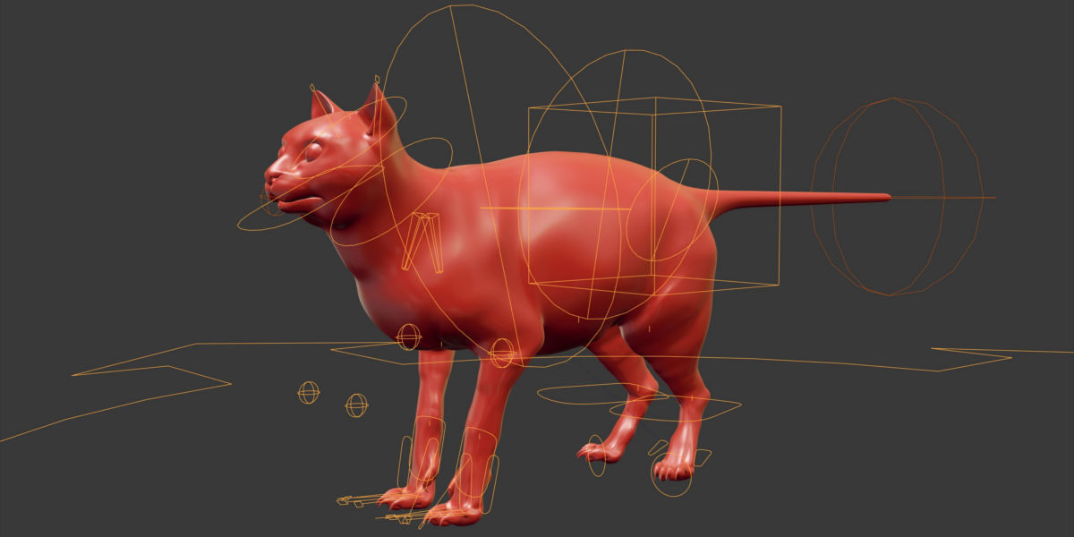 Customizable Rigged Cat 3D model_6