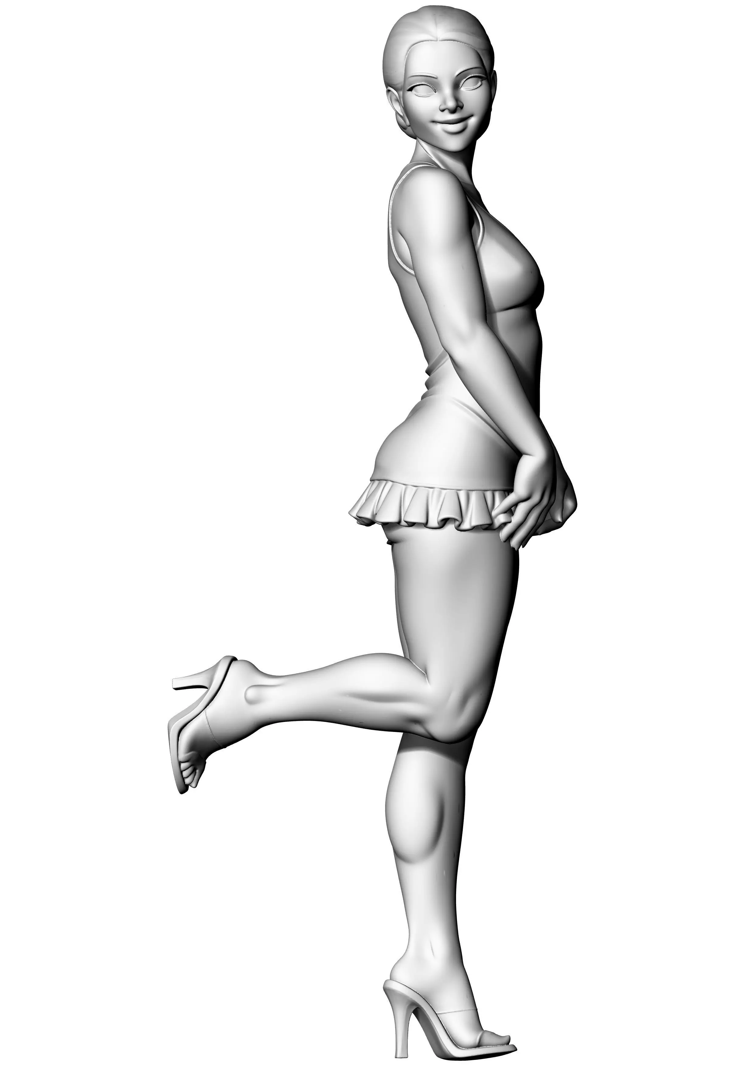 Lady Fitness Wife Strong Elegant and Inspiring 3D print model