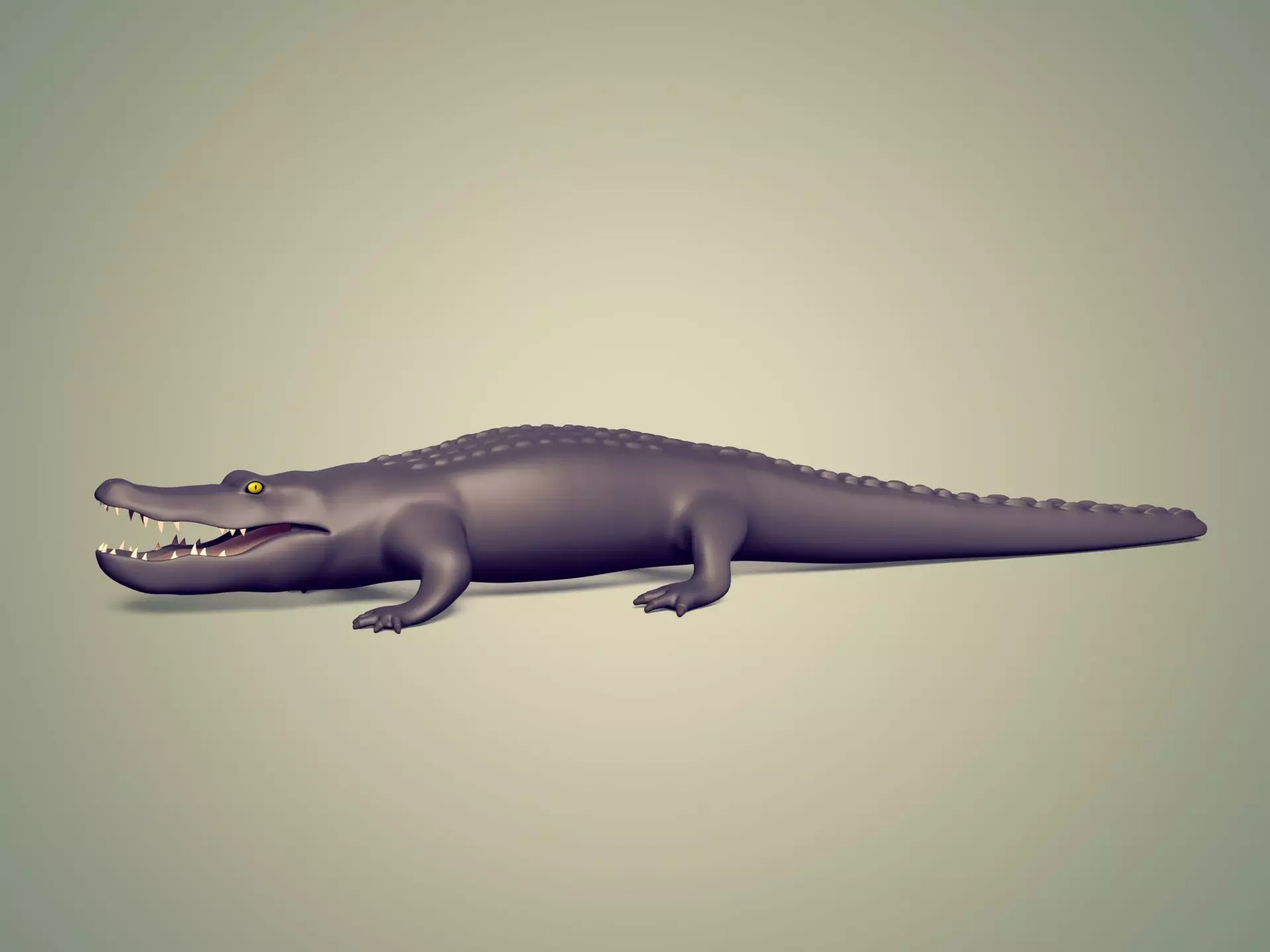 Crocodile - Alligator Figurine - Statue Low-poly 3D model