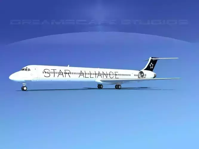 McDonnell Douglas MD-90 Star Alliance 3D model