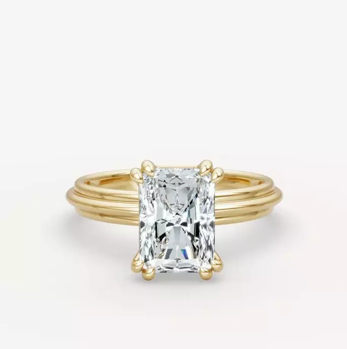 Radiant diamond ring 3D print model