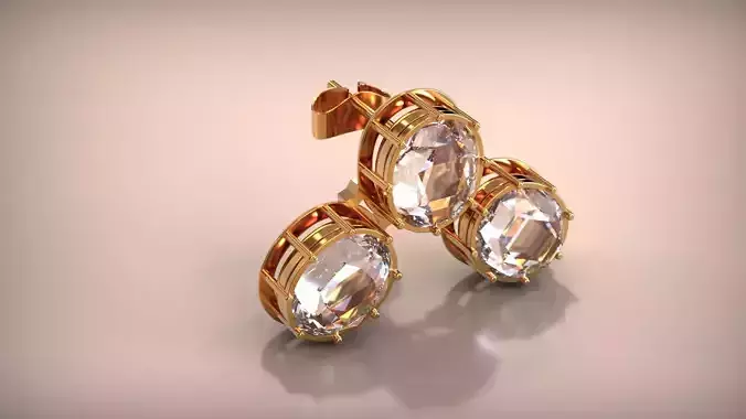 Jewelry RIng Earring solitare gold diamond