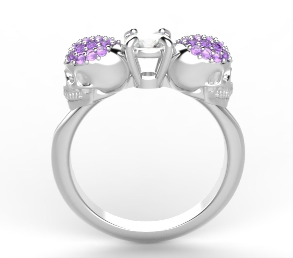 0529 Skull Ring - fashion  3D print model_1