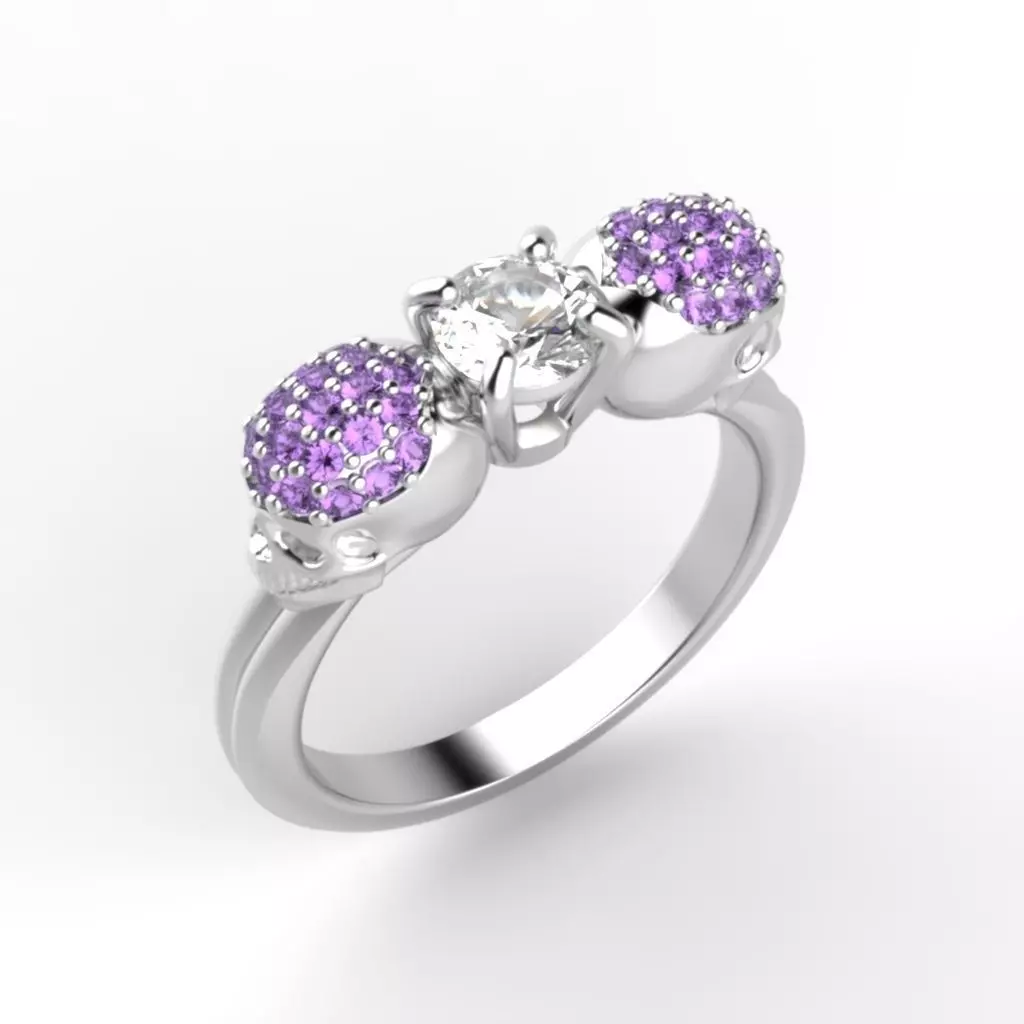 0529 Skull Ring - fashion  3D print model_0