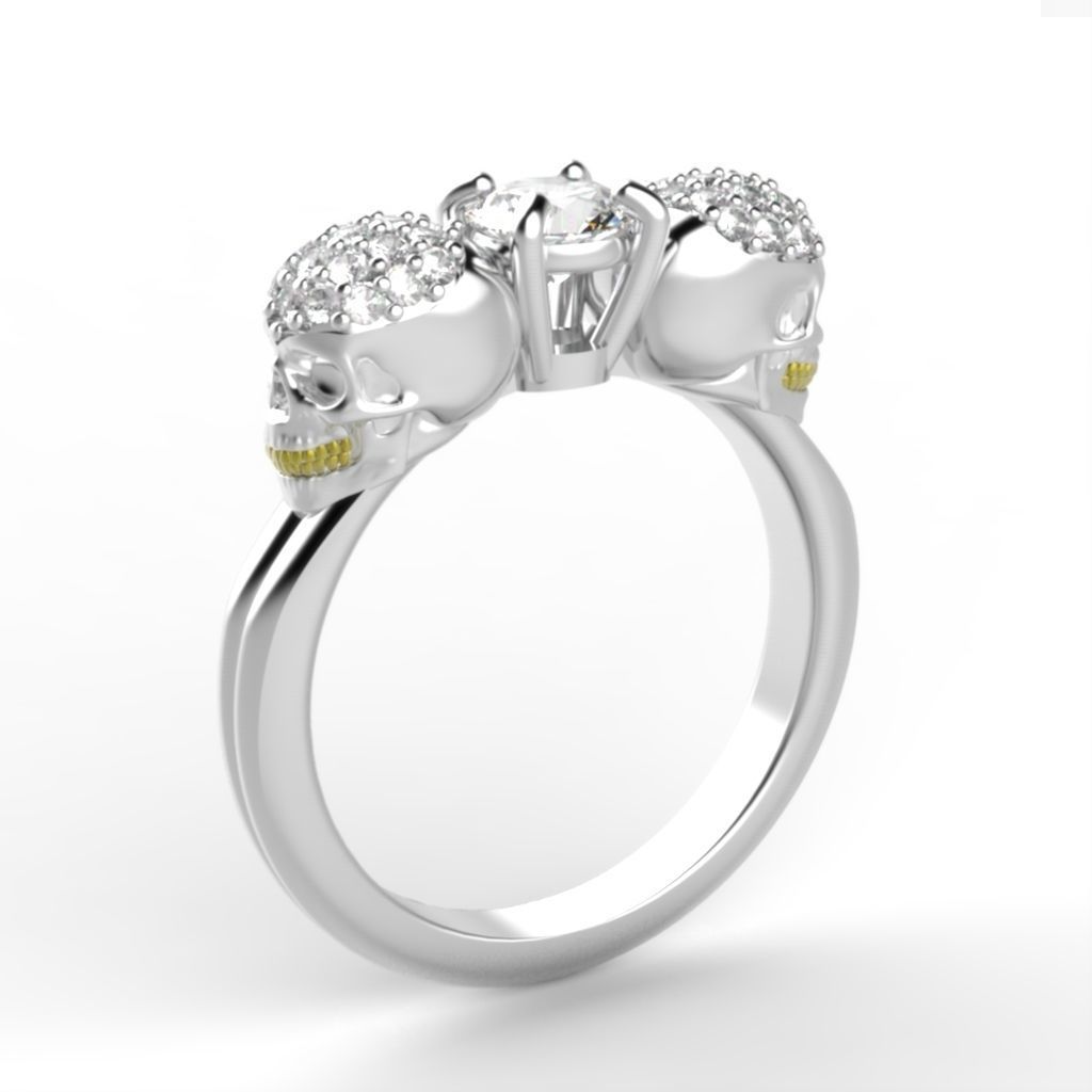 0529 Skull Ring - fashion  3D print model_4