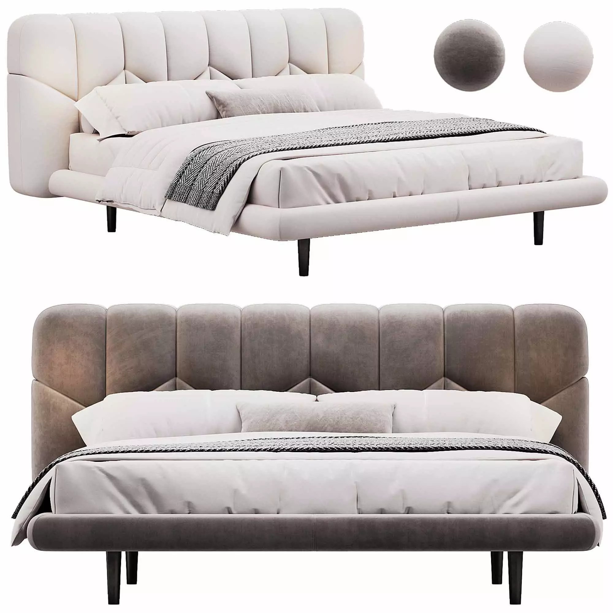 Minou Bed 160 By Cortezari 3D model