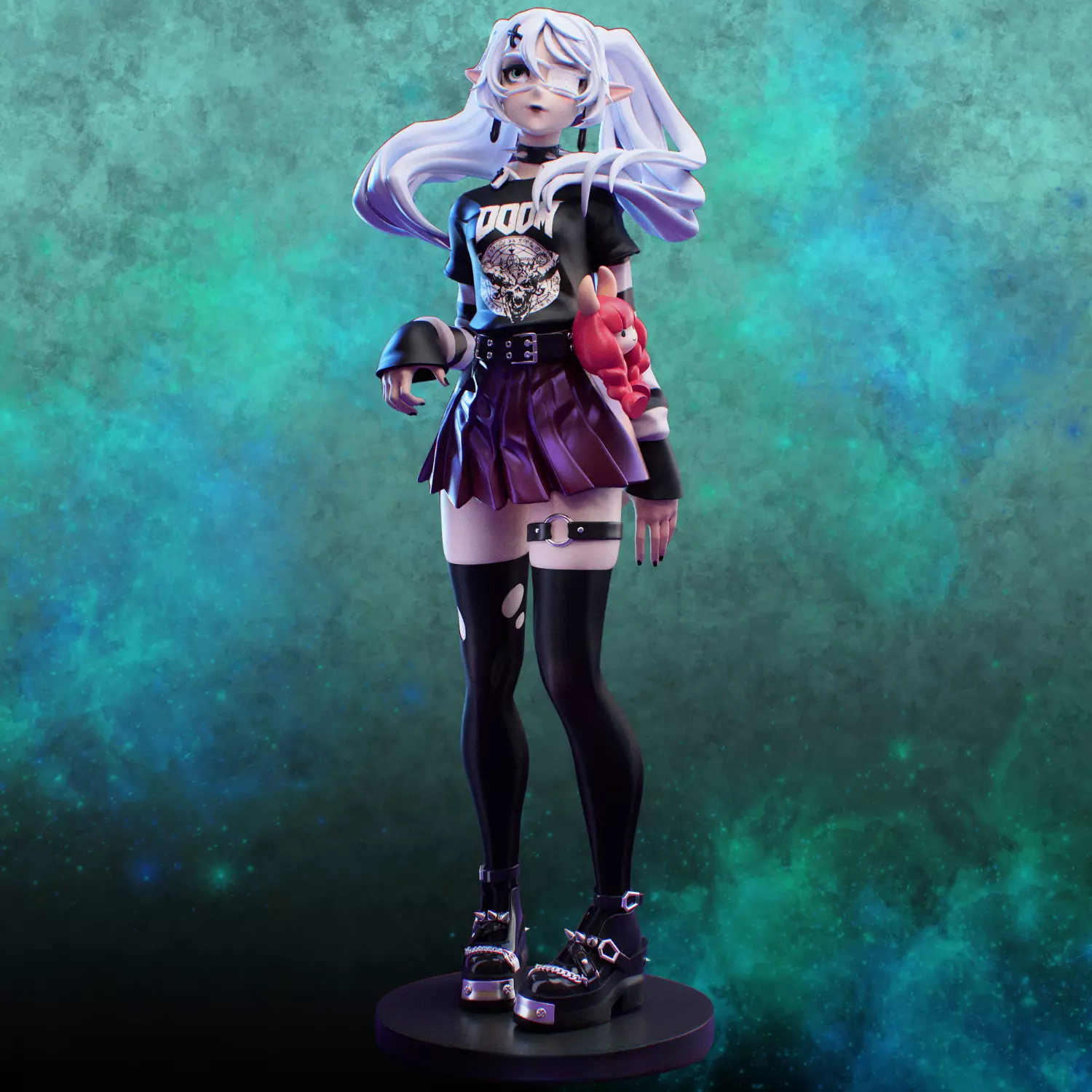 Goth Frieren Figure STL File for 3D Printing 3D print model 3D print model