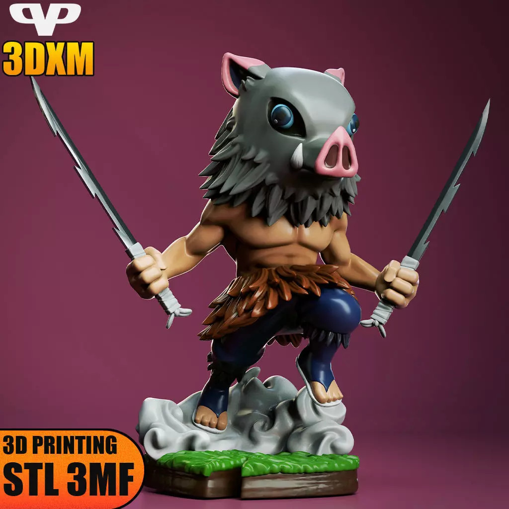 Inosuke Chibi STL 3MF for 3D Printing ChibiSTL 3DXM 3D print model