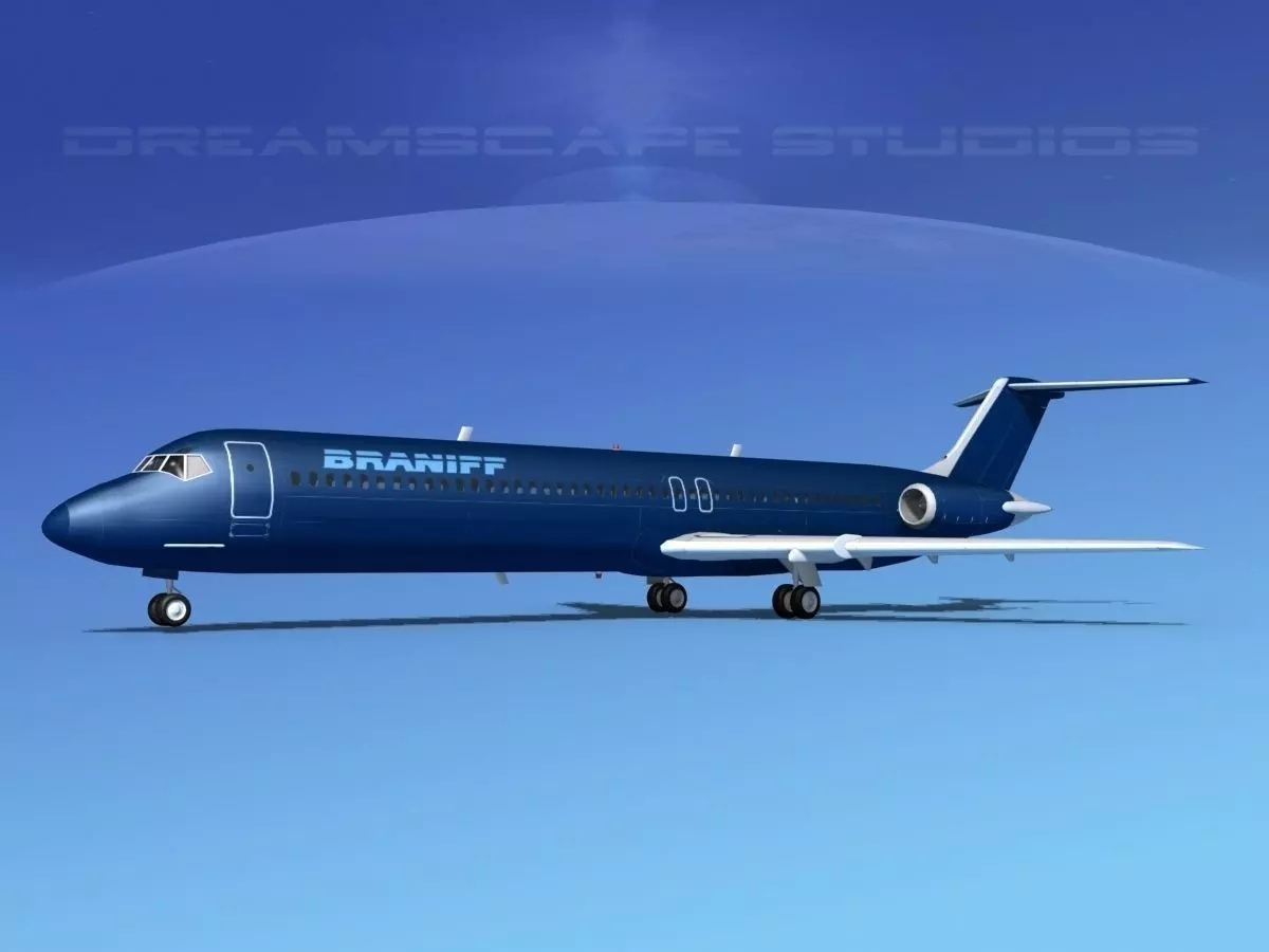 Douglas DC-9-50 Braniff Intl 3D model