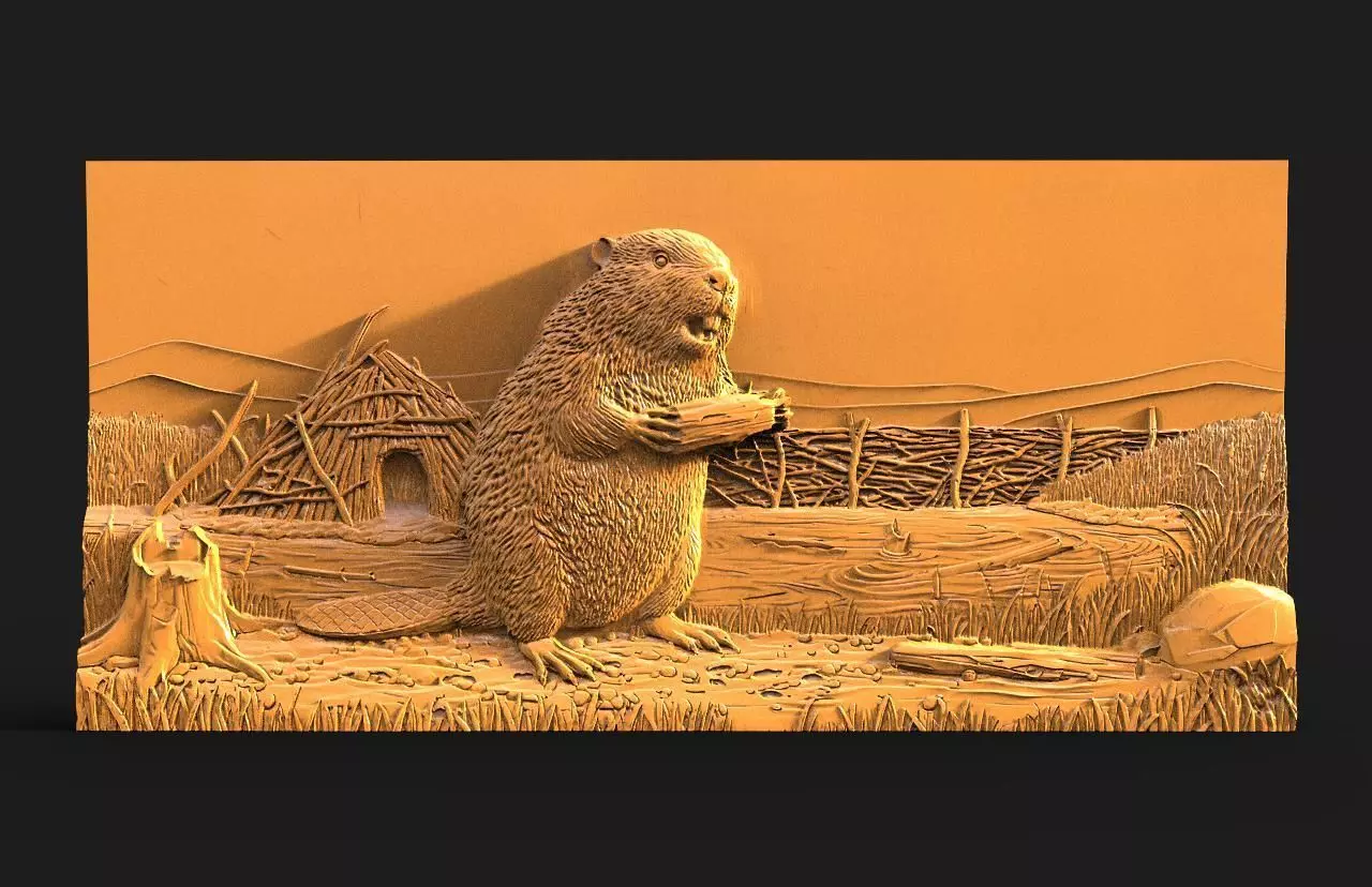 Beaver CNC STL model 3D print model